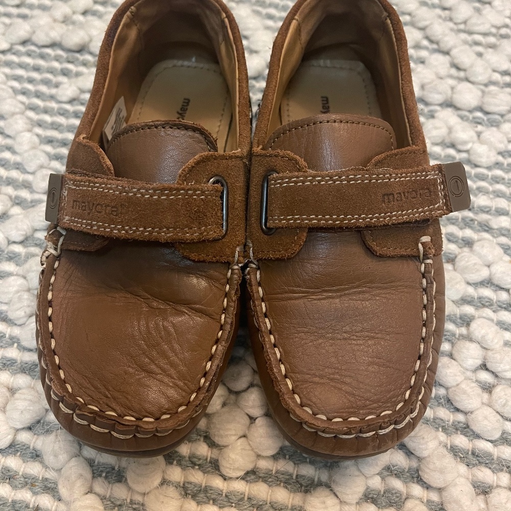 Boys Mayoral Leather Boat Shoes Size 29 (12k child)